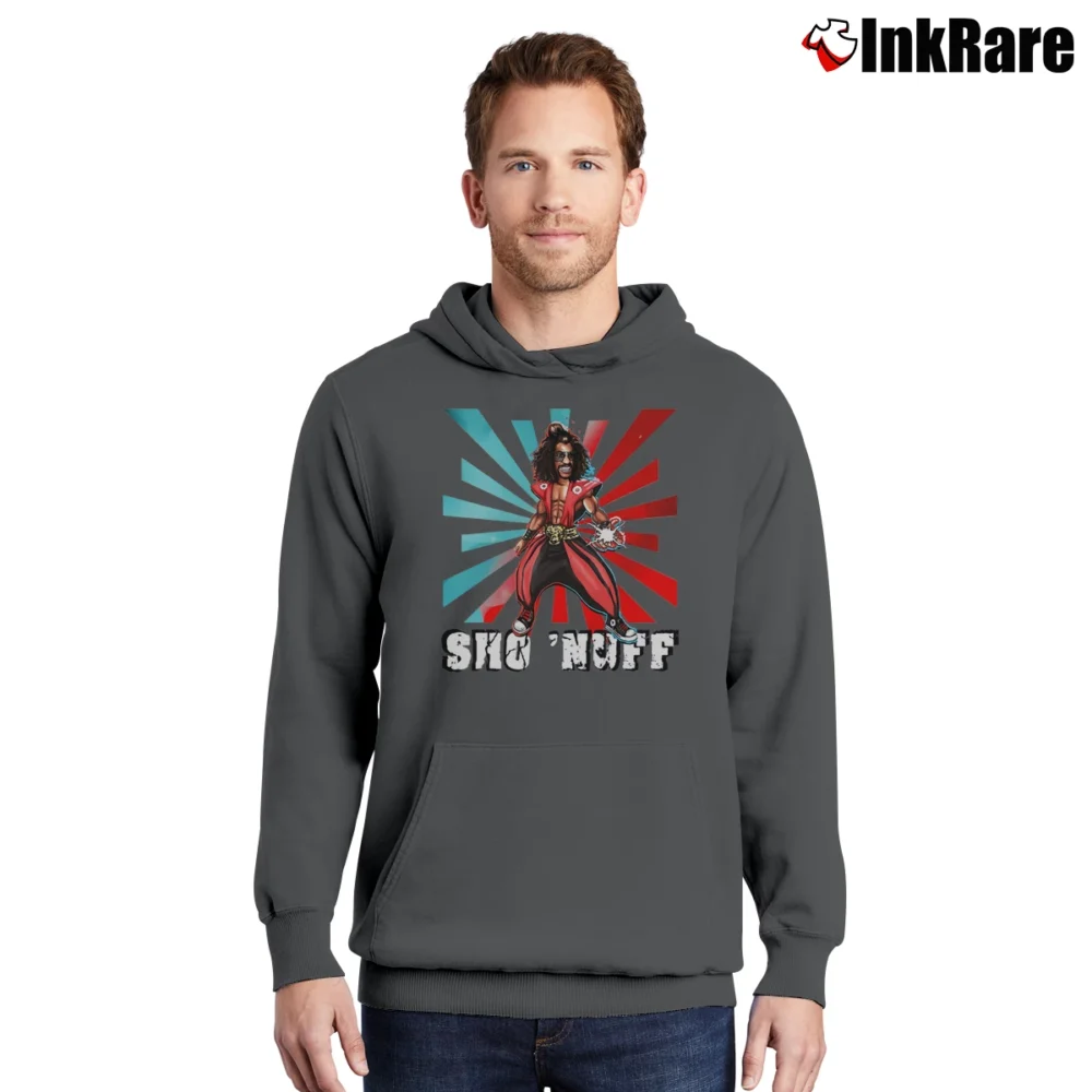 Men’s The Last Dragon Sho'nuff Classic Movie Pullover Hoodie in charcoal | Cozy, Durable, Modern Fit
