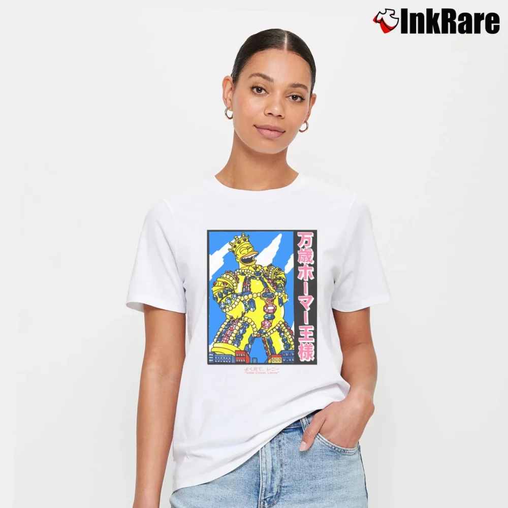 Women’s The Leftorium Lenny Look Closer Signature T-Shirt in white | Soft, Flattering Fit