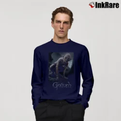 Men’s The Lord Of The Rings Gollum Long-Sleeve Shirt in navy | Sleek, Lightweight, Year-Round Wear