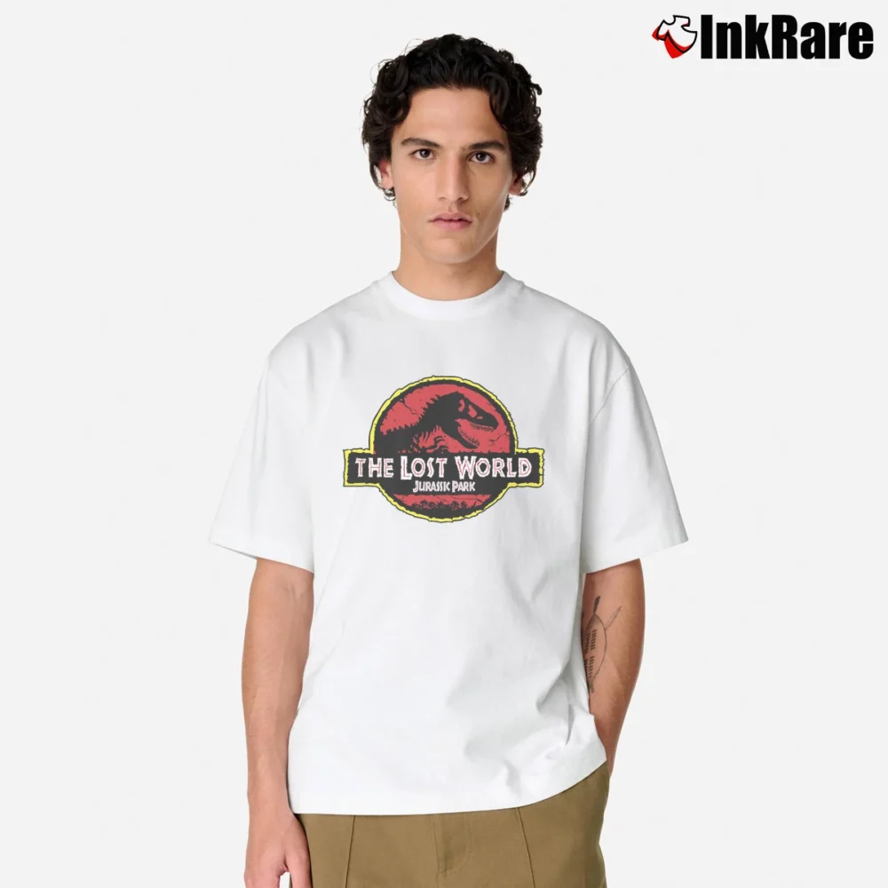 Men’s The Lost World Jurassic Park Classic T-Shirt in white | Soft, Breathable Everyday Wear