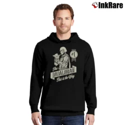 Men’s The Mandalorian And Grogu Dadalorian Fathers Day Pullover Hoodie in black | Cozy, Durable, Modern Fit