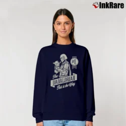 Women’s The Mandalorian And Grogu Dadalorian Fathers Day Relaxed Sweatshirt in navy | Soft, Laid-Back Vibe