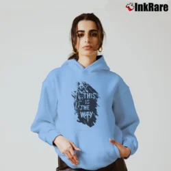 Women’s The Mandalorian This Is The Way Cozy Hoodie in light blue | Warm, Structured, Stylish
