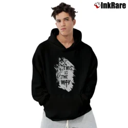 Men’s The Mandalorian This Is The Way Star Wars Quote Pullover Hoodie in black | Cozy, Durable, Modern Fit