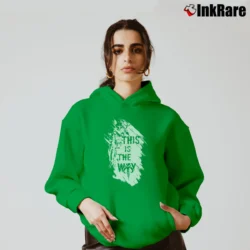 Women’s The Mandalorian This Is The Way Star Wars Quote Cozy Hoodie in irish green | Warm, Structured, Stylish