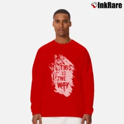 Men’s The Mandalorian This Is The Way Star Wars Quote Long-Sleeve Shirt in red | Sleek, Lightweight, Year-Round Wear