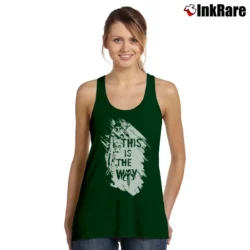 Women’s The Mandalorian This Is The Way Star Wars Quote Tank Top in forest green | Lightweight, Movement-Friendly