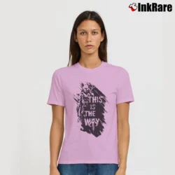 Women’s The Mandalorian This Is The Way Signature T-Shirt in light pink | Soft, Flattering Fit