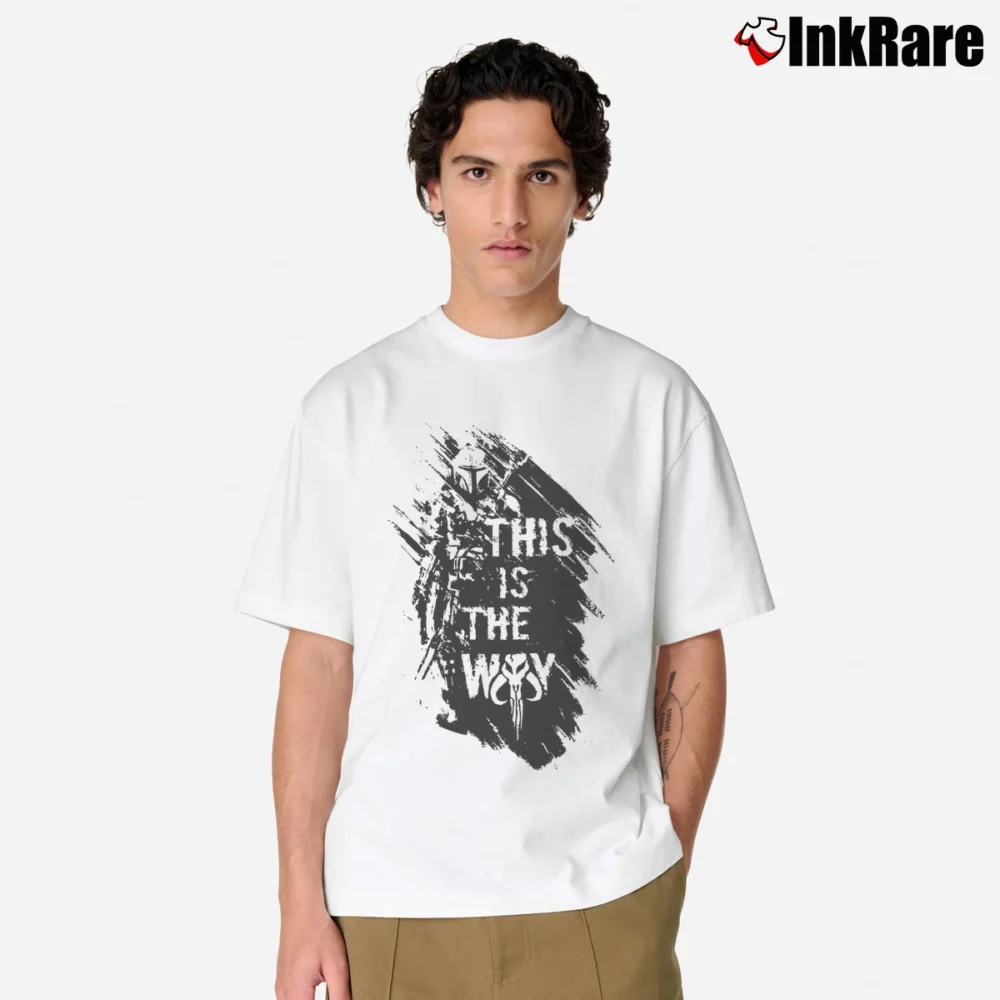Men’s The Mandalorian This Is The Way Classic T-Shirt in white | Soft, Breathable Everyday Wear