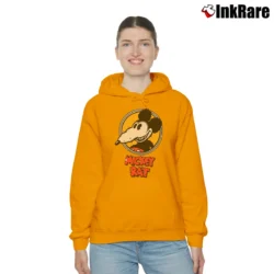 Women’s The Mickey Rat Parody Graphic Cozy Hoodie in orange | Warm, Structured, Stylish