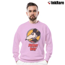 Men’s The Mickey Rat Parody Graphic Crewneck Sweatshirt in light pink | Cozy Fabric, Clean Style