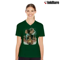 Women’s The Midnight Society Nostalgic V-Neck Tee in forest green | Chic Neckline, Soft Texture