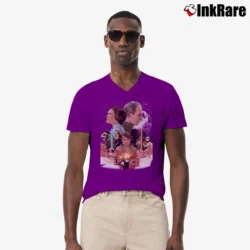 Men’s The Midnight Society Nostalgic V-Neck Tee in purple | Sharp, Breathable, Everyday Staple