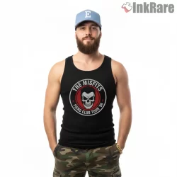 The Misfits Fiend Club Tour 86 Circle Shirt on black tank top for men graphic tee