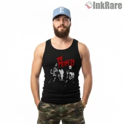 The Misfits Live Stage Punk Shirt on black tank top for men graphic tee