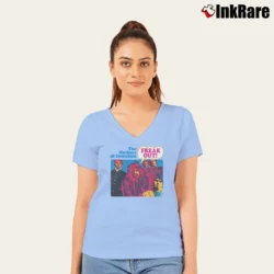 Women’s The Mothers Of Invention Freak Out V-Neck Tee in light blue | Chic Neckline, Soft Texture
