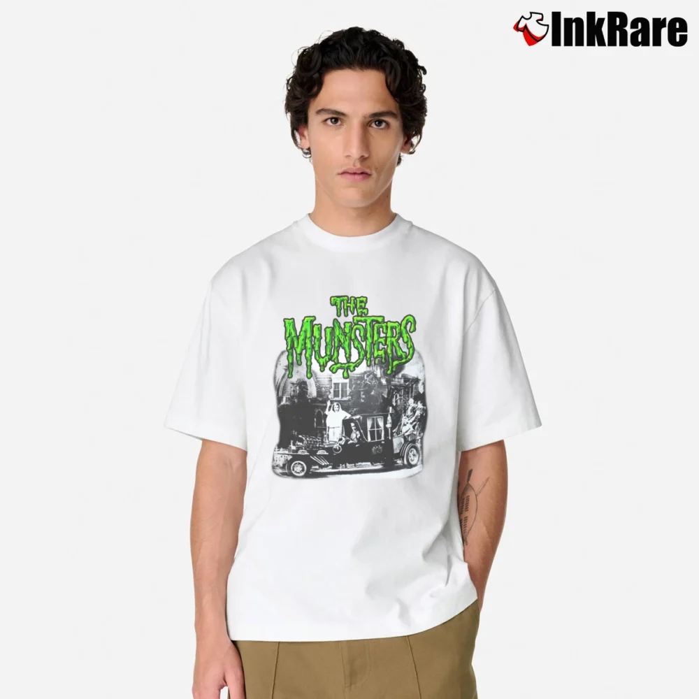 Men’s The Munsters Family Coach Classic T-Shirt in white | Soft, Breathable Everyday Wear