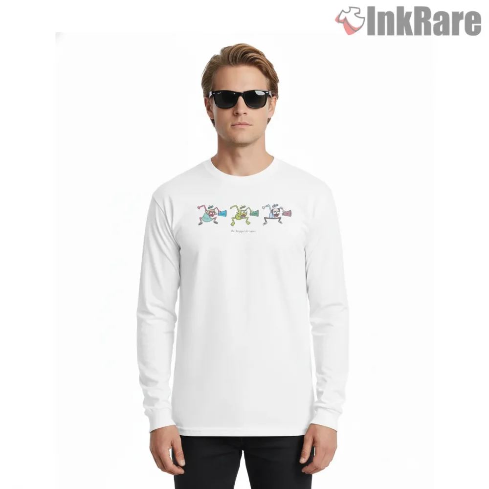 The Muppets Directors Minimal Cartoon Lineup Shirt on white long sleeve shirt for men graphic tee