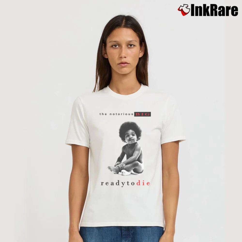 Women’s The Notorious B.i.g. Biggie Smalls Signature T-Shirt in white | Soft, Flattering Fit