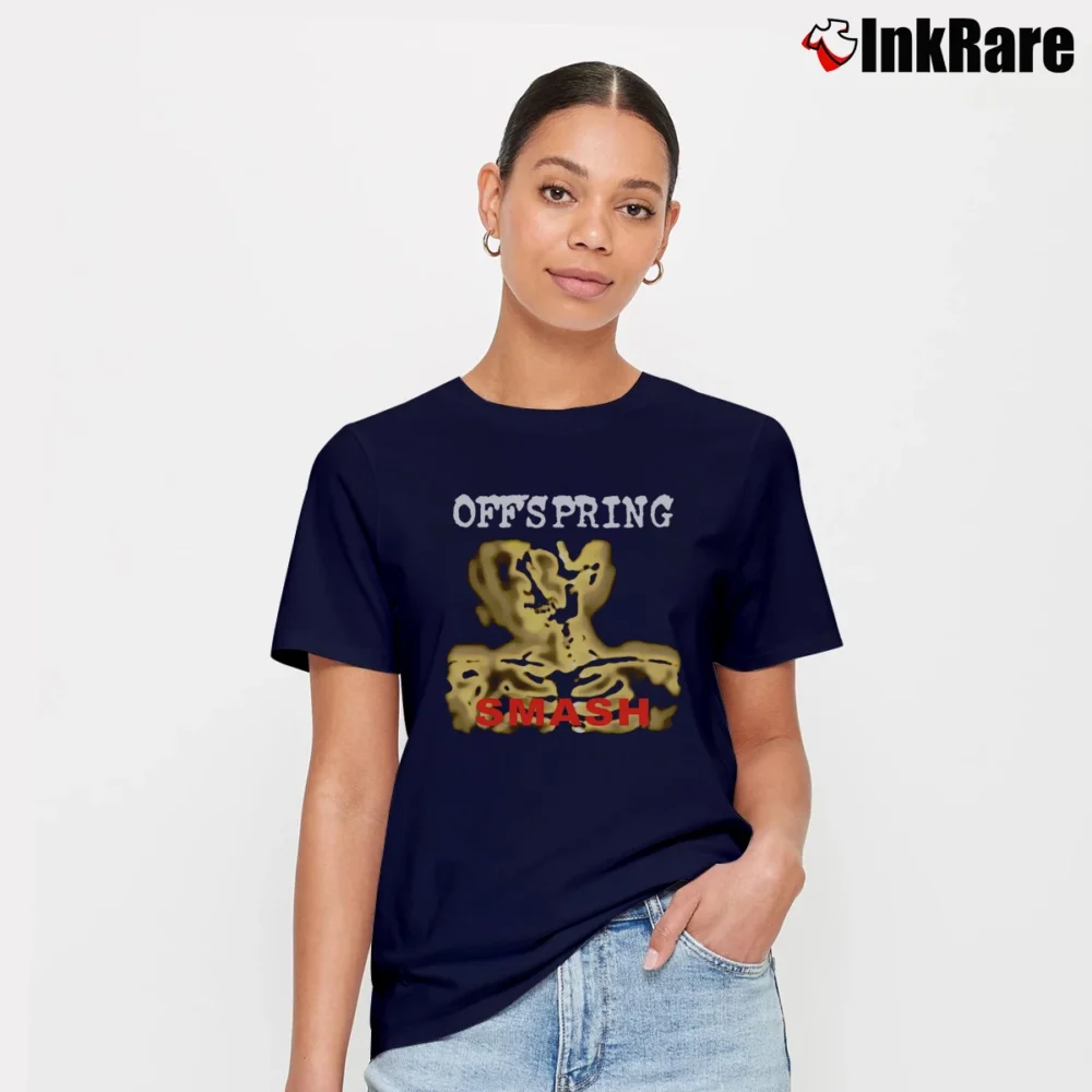Women’s The Offspring Smash Album Rock Signature T-Shirt in navy | Soft, Flattering Fit