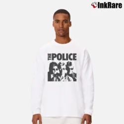 Men’s The Police Band Uk Sting Music Long-Sleeve Shirt in white | Sleek, Lightweight, Year-Round Wear