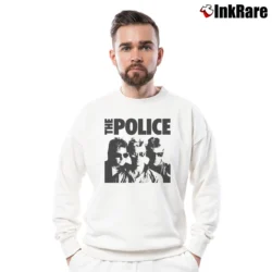 Men’s The Police Band Uk Sting Music Crewneck Sweatshirt in white | Cozy Fabric, Clean Style