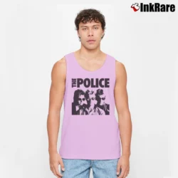Men’s The Police Band Uk Sting Music Tank Top in light pink | Breathable, Active-Friendly Design