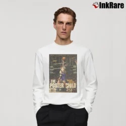 Men’s The Poster Child Anthony Edwards Dunk Long-Sleeve Shirt in white | Sleek, Lightweight, Year-Round Wear