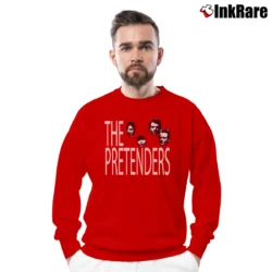 Men’s The Pretenders 1984 USA Tour Crewneck Sweatshirt in red | Cozy Fabric, Clean Style