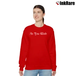 Women’s The Princess Bride As You Wish Dread Pirate Roberts Relaxed Sweatshirt in red | Soft, Laid-Back Vibe