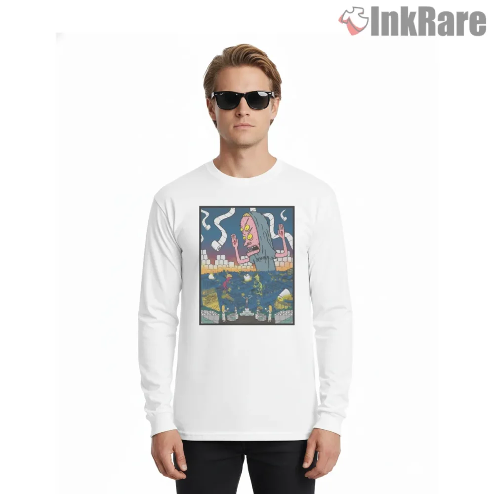 The Resurrection Of Cornholio Surreal Album Art Shirt on white long sleeve shirt for men graphic tee