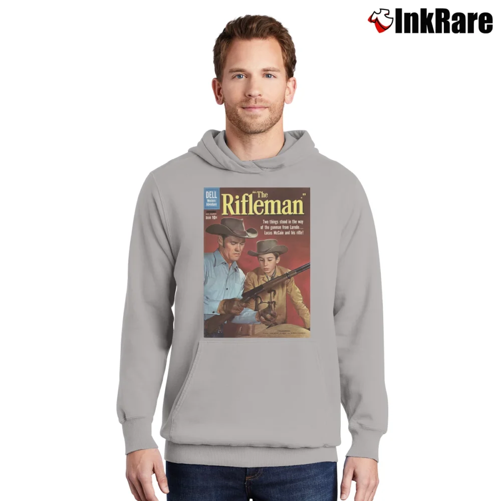 Men’s The Rifleman Western TV Series Pullover Hoodie in sport grey | Cozy, Durable, Modern Fit