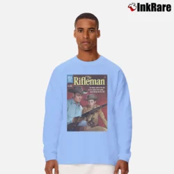 Men’s The Rifleman Western TV Series Long-Sleeve Shirt in light blue | Sleek, Lightweight, Year-Round Wear