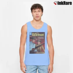 Men’s The Rifleman Western TV Series Tank Top in light blue | Breathable, Active-Friendly Design