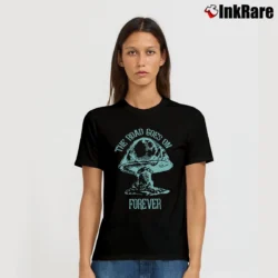 Women’s The Road Goes On Forever Mushroom Signature T-Shirt in black | Soft, Flattering Fit