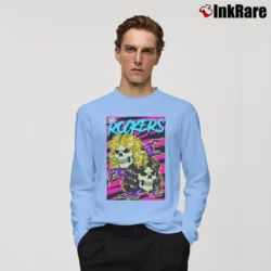 Men’s The Rockers Wrestling Team Long-Sleeve Shirt in light blue | Sleek, Lightweight, Year-Round Wear