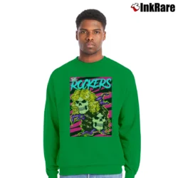 Men’s The Rockers Wrestling Team Crewneck Sweatshirt in irish green | Cozy Fabric, Clean Style