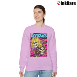 Women’s The Rockers Wrestling Team Relaxed Sweatshirt in light pink | Soft, Laid-Back Vibe