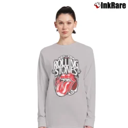 Women’s The Rolling Stones 1978 Tongue for Rock Fans Long-Sleeve Top in sport grey | Sleek, Versatile, All-Season