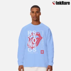 Men’s The Rolling Stones Concert Zurich Switzerland Long-Sleeve Shirt in light blue | Sleek, Lightweight, Year-Round Wear