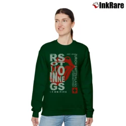 Women’s The Rolling Stones Concert Zurich Switzerland Relaxed Sweatshirt in forest green | Soft, Laid-Back Vibe