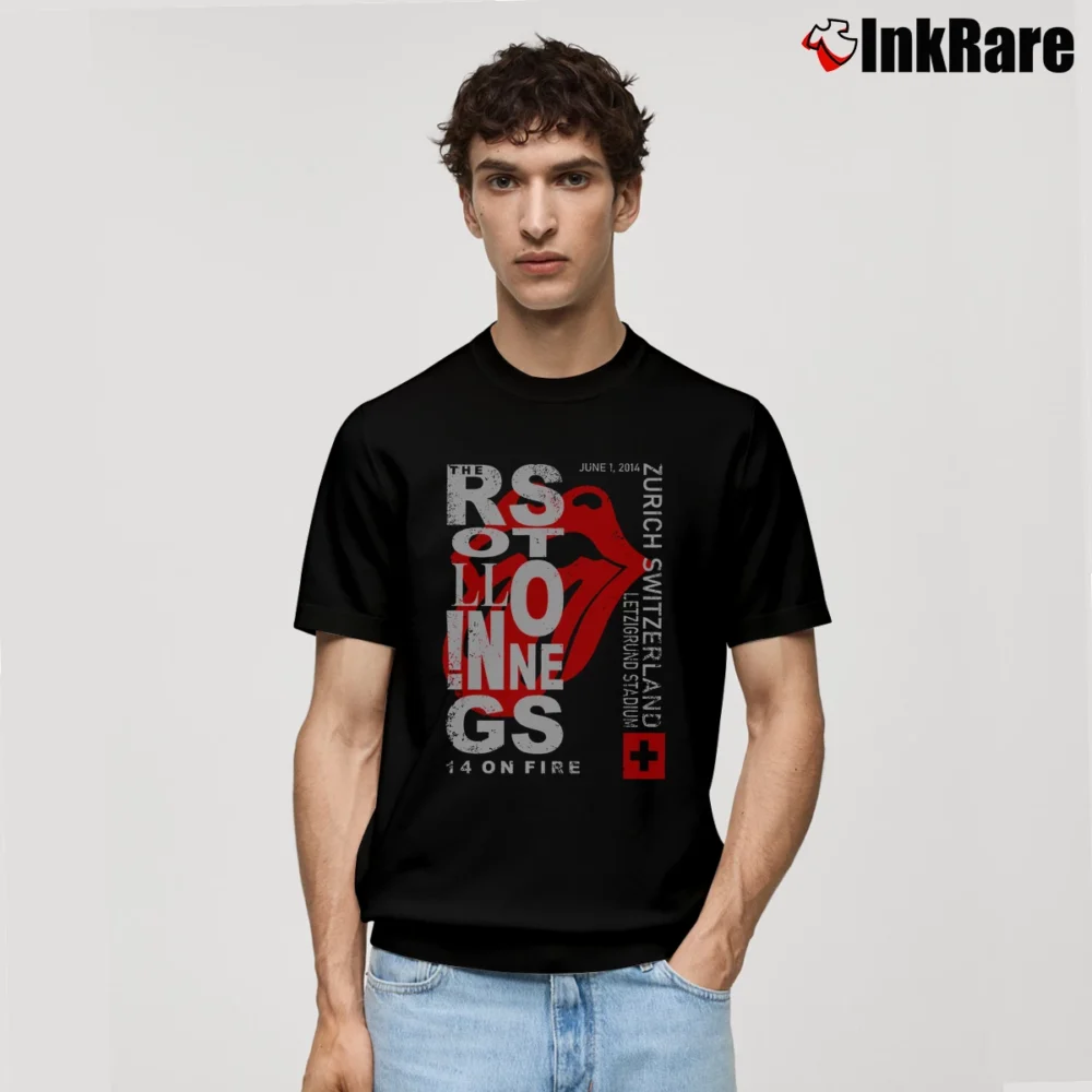 Men’s The Rolling Stones Concert Zurich Switzerland Classic T-Shirt in black | Soft, Breathable Everyday Wear