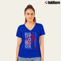 Women’s The Rolling Stones Concert Zurich Switzerland V-Neck Tee in royal blue | Chic Neckline, Soft Texture