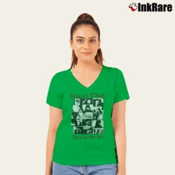 Women’s The Rolling Stones Exile on Main St for Rock Fans V-Neck Tee in irish green | Chic Neckline, Soft Texture