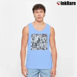 Men’s The Rolling Stones Exile On Main Street for Rock Fans Tank Top in light blue | Breathable, Active-Friendly Design
