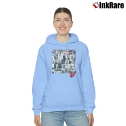 Women’s The Rolling Stones Exile On Main Street Tongue Cozy Hoodie in light blue | Warm, Structured, Stylish