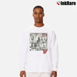 Men’s The Rolling Stones Exile On Main Street Tongue Long-Sleeve Shirt in white | Sleek, Lightweight, Year-Round Wear