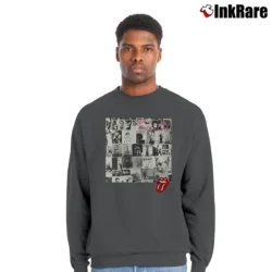 Men’s The Rolling Stones Exile On Main Street Tongue Crewneck Sweatshirt in charcoal | Cozy Fabric, Clean Style