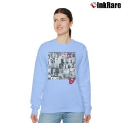 Women’s The Rolling Stones Exile On Main Street Tongue Relaxed Sweatshirt in light blue | Soft, Laid-Back Vibe