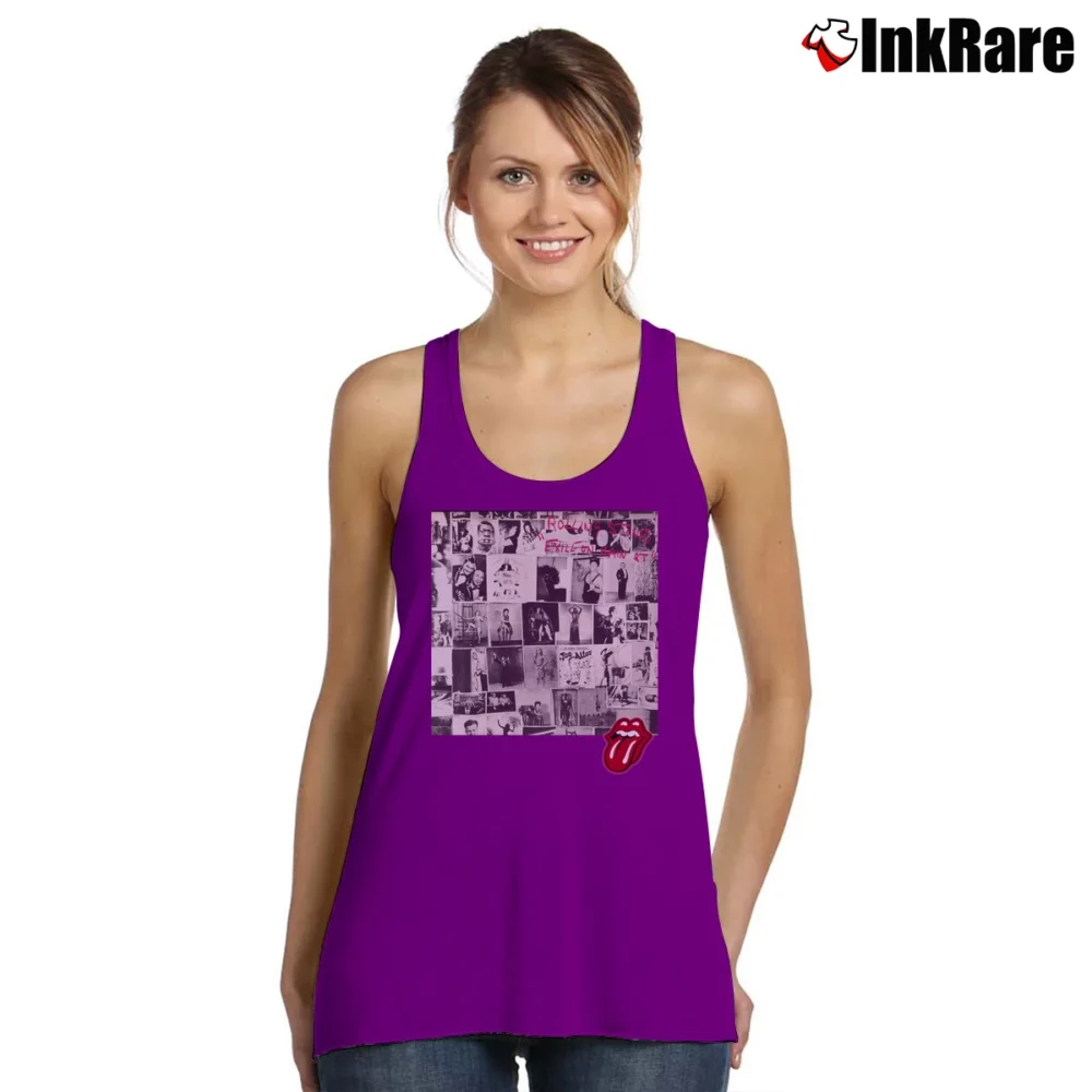 Women’s The Rolling Stones Exile On Main Street Tongue Tank Top in purple | Lightweight, Movement-Friendly